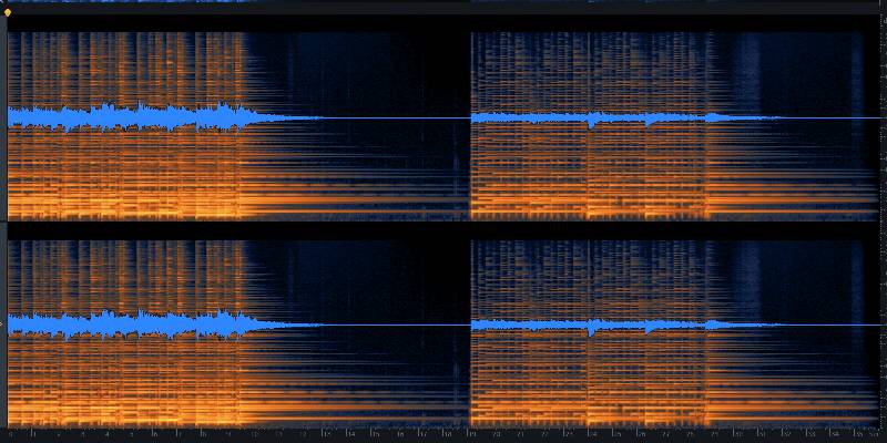アンセムピックアップでXV-U2ワイヤレスシールドで音を録った時のアナライズ画像